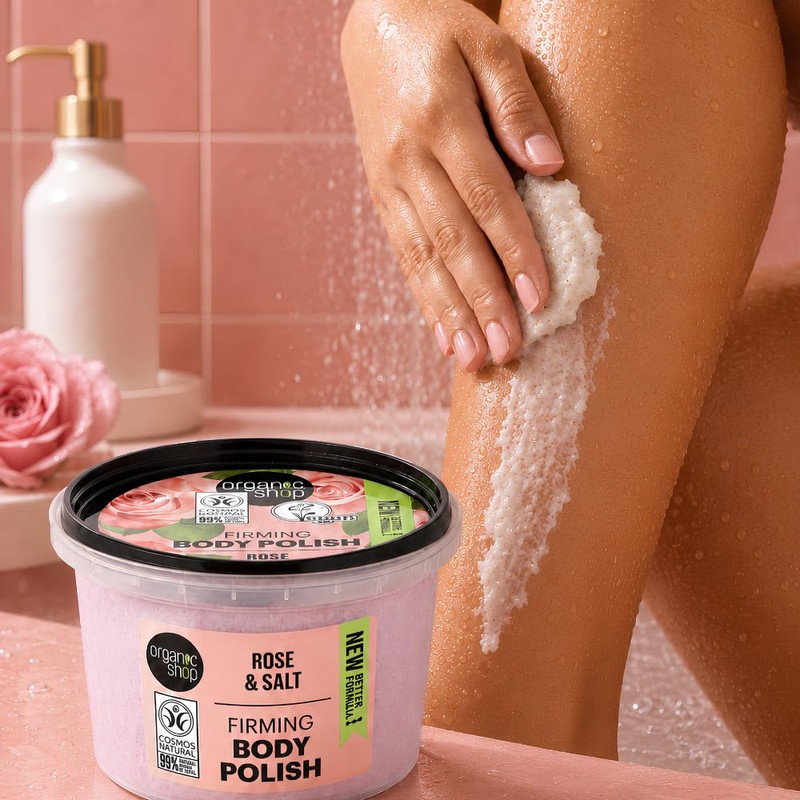 Organic Shop Pearl Rose Body Polish, 250 ml