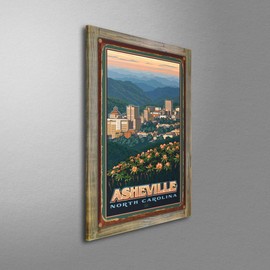 Northwest Art Mall Asheville Rhodies Rustic Metal Print on Reclaimed Barn Wood from Travel Artwork by Artist Paul Leighton 11.5" x 17.5"