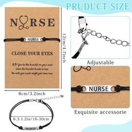 Nosiny 24 Pcs Nurses Bangle Bracelet Nurse Appreciation Bracelets Nurse Bangle Blessing Card Bracelets for Nurse(Colorful)