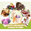 Kamehame 6oz Silicone Ice Cream Containers with Lids, Mini Tubs