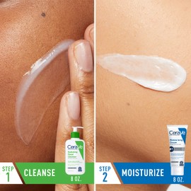 CeraVe Hydrating Skin Care Set, 8oz Moisturizing Cream & 8oz Hydrating Facial Cleanser, Ceramides + Hyaluronic Acid Moisturizer and Face Wash, Accepted by National Eczema Association