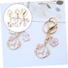 Beavorty 3pcs Cute Rabbit Keychain Pendant DIY Car Key Charm