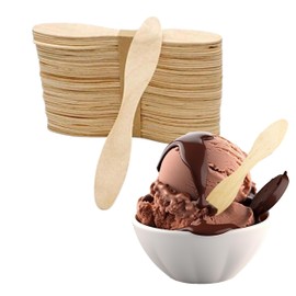 5" Wooden Ice Cream Spoons/Tasting/Spreading Spoons/Birchwood - Case of 2,000ct