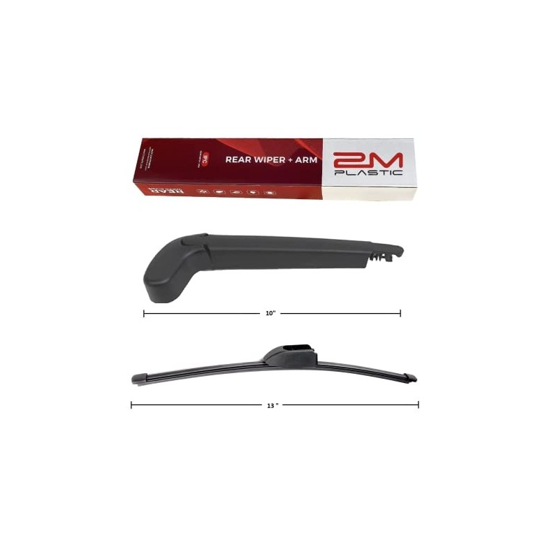 2M PLASTIC Rear Wiper Arm Blade Factory OEM Style Replacement