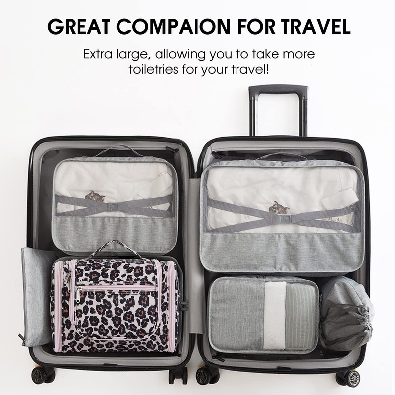 Large Hanging Toiletry Wash Bag Travel Makeup Cosmetic Organizer for