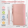Leather Passport Holder Family, RFID Blocking Passport Wallet, Travel Essentials
