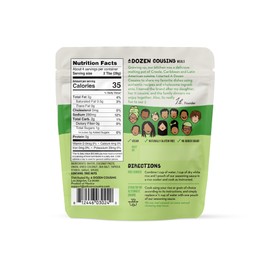 A Dozen Cousins Coconut Rice Seasoning Sauce (10 Pouches), Pour & Mix In Flavor, Coconut Paste, Dried Coconut, Onion, Garlic, Spices, Vegan, Gluten Free, 4oz Packets