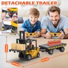 VWAHNANA RC Forklift Toy with Trailer, Kids Forklift Construction Toys