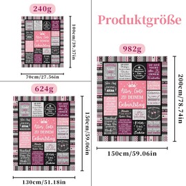 Zymuegist Birthday Gift for Women, Cuddly Blanket Gifts for Girls, Wife, Mum, Wife, Girlfriend, Sister, Funny Gift, Birthday, Fluffy Fleece Blanket (Birth, 70 x 100 cm)