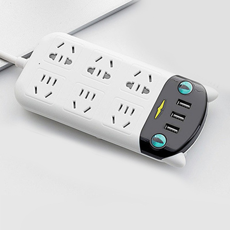 Power Strip Multifunctional USB Port ABS Flame Retardant Socket Strip