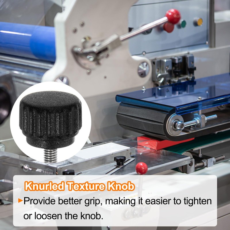 sourcing map 20pcs Knurled Clamping Knobs Thumb Screws M3 x