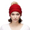 C.C HATSANDSCARF EXCLUSIVENSE UNISEX SOLIDA CRISTA SANEIE CON POM (HAT-43)