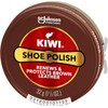 Kiwi Waxed Shoe Polish, Brown ? 1.125 oz can (Pack
