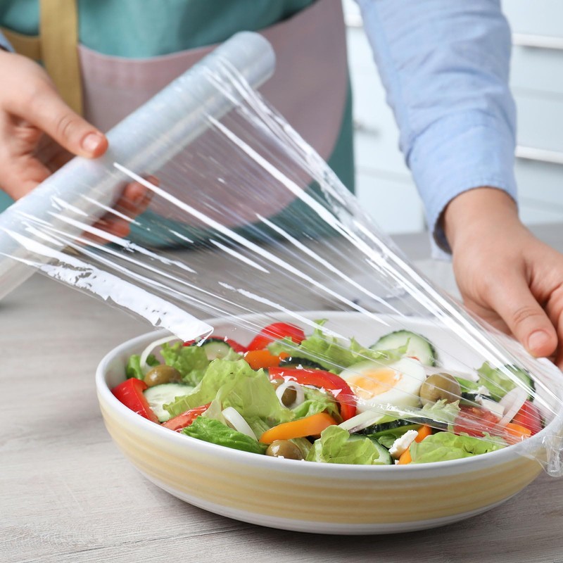 sourcing map 14"x2.6" Plastic Wrap Dispenser with Cutter and Magnetic