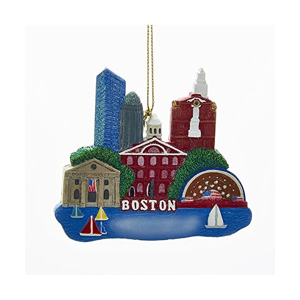 Kurt Adler Boston Massachusetts Scene Christmas Tree Ornament Charles River