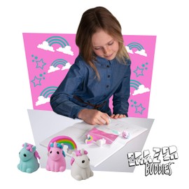 Deluxebase Erazer Buddies - Unicorn from Unicorn Rubber Erasers and Novelty Stationery for Girls and Boys. Colourful pencil eraser set, great for office and school supplies