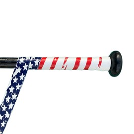 Ballpark Elite Polymer Bat Grip Tape for Baseball/Softball | 1.10 MM Precut Baseball Bat Grip Replacement | Red, White, Blue American Flag