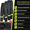 FWG Men’s Waterproof Rain Pants with Reflective Tape – Heavy