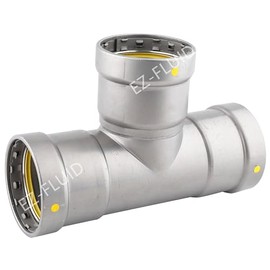 (1Pk) PressKingG 1/2" Press x Press Gas Carbon Steel TEE Fitting (HNBR Seal Ring) Fits Mega Type Press Gas Fitting Connection For Steel Gas Pipe CSA Certified Commercial,Residential