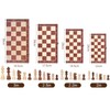 3 In 1 Wooden Chess Checkers Backgammon Set Portable Wooden