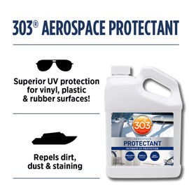 303 Products Marine Aerospace Protectant Spray – UV Protection, Repels Dust, Dirt, & Staining, Matte Finish, Restores Like-New Appearance, Outdoor Patio & Boat Cleaning Supplies 1 Gallon