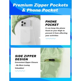 APTRO 2 in 1 Men's Swim Trunks 5" Quick Dry Swim Shorts Bathing Suit Swim Trunks with Zipper Pockets W10 Green Leaves S