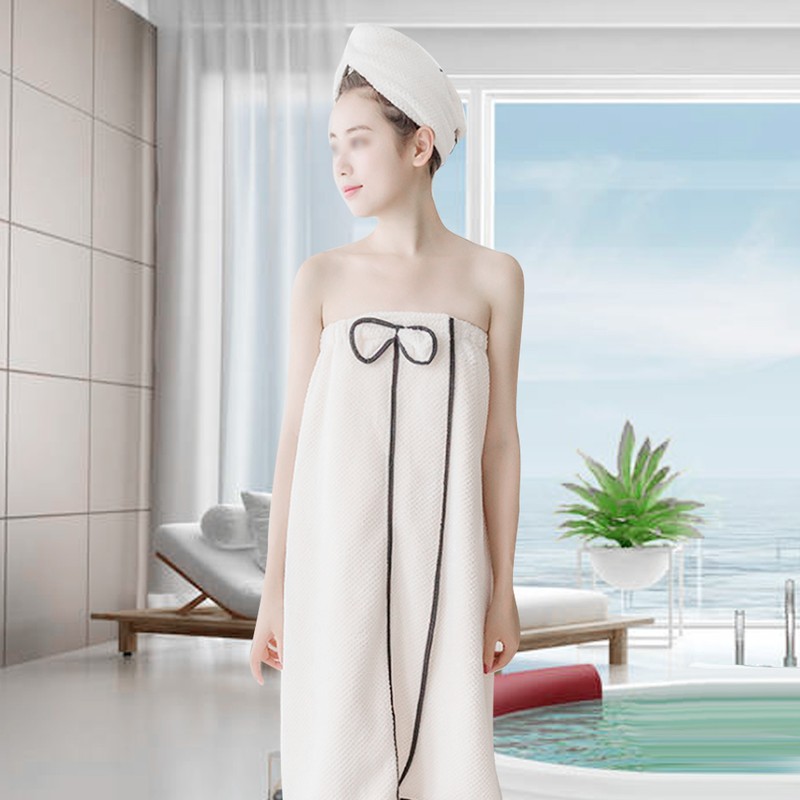 3pcs Women Bath Body Wrap Set Towel Bathrobe Hair Drying