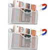 2 Pockets Magnetic File Holder for File Cabinets, Folder Holder