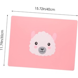 Milisten Mantel y Ligero de Silicona Antideslizante Individual Tapete para Pintar y Proteger Mesa Hogar Diseño de Dibujos Animados para Niños y Bebés