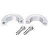 sourcing map Double Split Clamp-On Shaft Collar for 1-1/8" Shaft,
