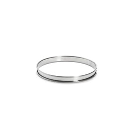 de Buyer - Runder Tortenring aus Edelstahl mit gerolltem Rand - Durchmesser 16 cm, Höhe 2 cm - 3091.16N, Silber