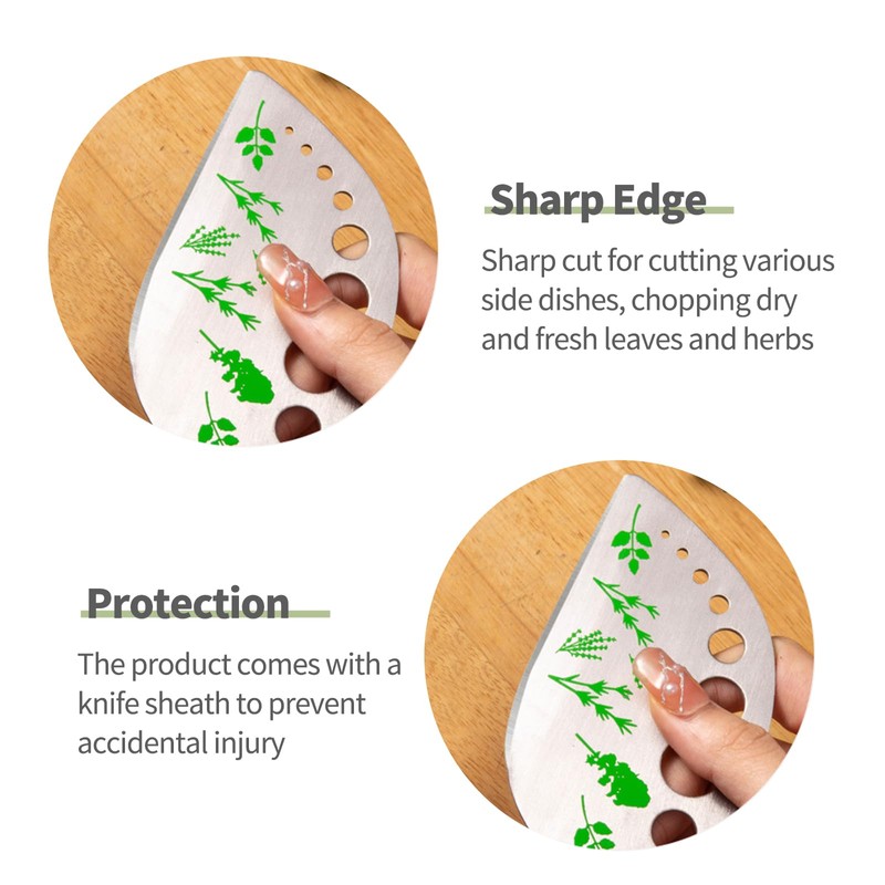 KOOLEVER Herb Stripper Tool 9-Hole Stainless Steel Herb Cutter, Herb