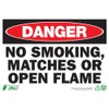 Zing Green Products 1110A Recycled Aluminum "Danger No Smoking, Matches