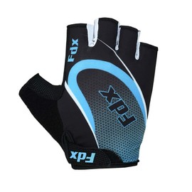 FDX Half Finger Cycling Gloves - Breathable, Gel Padded Protection, Anti-Slip - Fingerless Shock-absorbing Mitts for Mountain Bike, Road Bicycle, MTB, Riding, Men and Women (X-Large, Blue)
