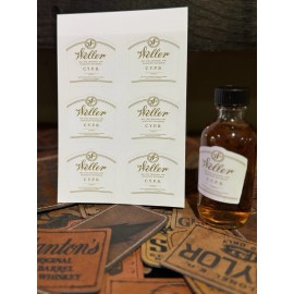 Weller Mini Bottle Label Stickers - Weller Wheater Bourbon Vertical - 6 Stickers - CYPB
