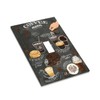 LuHuoLu Decorative Light Switch Cover Plate Retro Coffee Cup Bean