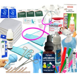 Life Saver Whelping Kit for Puppies, Includes Life Drops & Iodine, Hand Sanitiser, All essential Items Sterile Packed