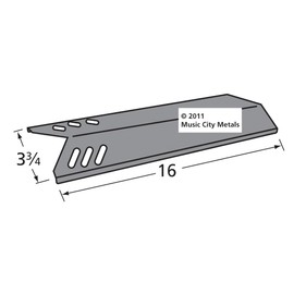 Music City Metals 90201 Porcelain Steel Heat Plate Replacement for Select Grill Chef Gas Grill Models