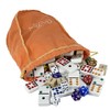 Orange Crown Royal Bag w/Drawstring - Perfect for Storage Gift