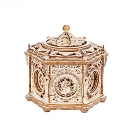 RoWood 3D Wooden Puzzles for Adults, Music Box Brain Teaser Mechanical Model Kits, Gift for Teens Girls Women on Birthday/Valentine's Day/Christmas- Secret Garden