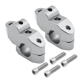 DUZFOREI 7/8" 22 mm Titanium Motorcycle Handlebar Risers Universal ATV Dirt Bike Handle Bars with Mount Clamp Replacement for Honda Replacement for Kawasaki Replacement for Suzuki Yamaha