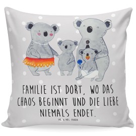 Mr. & Mrs. Panda Cushion Koala Family Gift Mum Cushion Cover 40 x 40 cm Siblings Grandpa Brother Family Cushion 40 x 40 Washable Sister