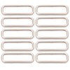 Wuuycoky 2"X0.4" Inner Length Silvery Rectangle Rings Flat Loop Ring
