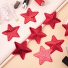 PAGOW 9 Pcs Red Star Iron-on, Sew-on Sequins Star Patches