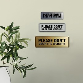 Signs ByLITA Standard Please Don't Drop The Weights Sign (Red) - Large