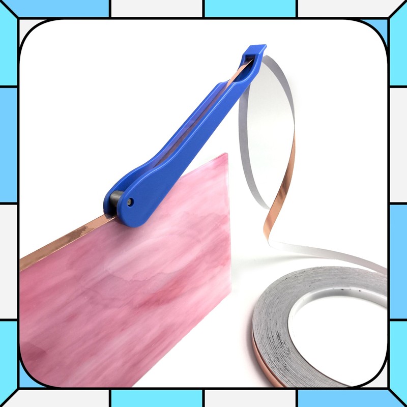 Copper Foil Hand Foiler for Stained Glass, Blue (7/32 Inch)