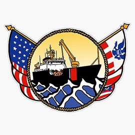 HOF Trading Flags Series - Us Coast Guard Buoy Tender Vinyl Sticker Waterproof Decal Laptop Wall Window Bumper Sticker 5"