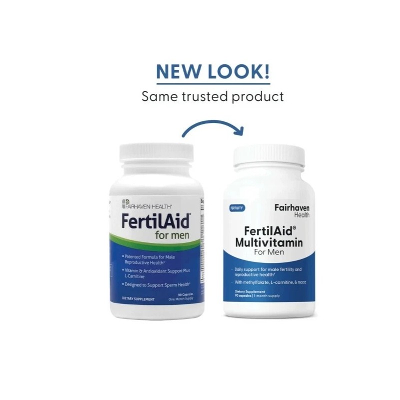 Fairhaven Health FertilAid for Men, Multivitamin for Men + MotilityBoost,