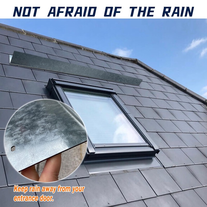2PCS Rain Diverter 3.28FT Roof Rain Diverter For Shingles Roofing