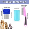 Flea Comb Removal Lice Combs Stainless Steel Fine Tooth Comb